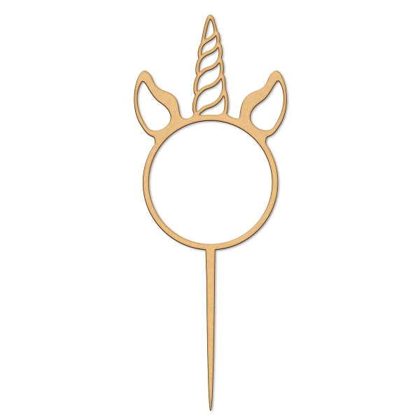 Cake Topper - Unicorn Hoop Wooden